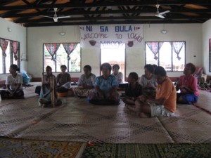 The locals perform a cermony for us
