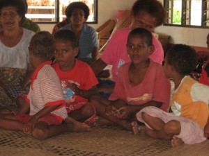 Local children at the "ceremony"