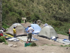 Porters Set up Camp For Us