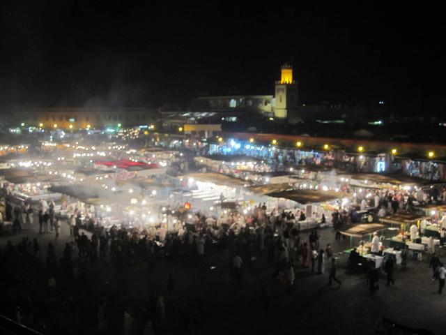 The Town Square at Night