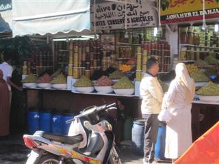 Vendors sell everything-olives in this case (mmmm)