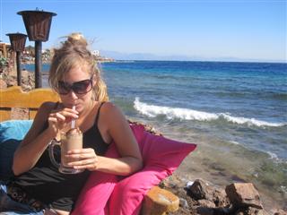 Mango smoothies...ice coffee...the waves lapping on the shore...I may never leave