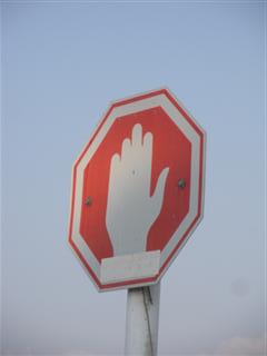 Interesting stop signs...but they are abided by