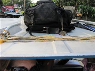 My backpack gets strapped to the roof