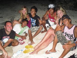 The locals seem to love it that we're hanging out with them
